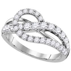 1.0CT Diamond Anniversary 14KT Ring White Gold