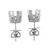 Image 1 : Platinum 0.04CTW Diamond Semi-Mount Earrings - REF-72T2K