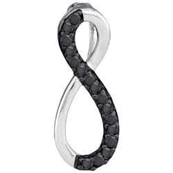 0.10CTW Black Diamond Anniversary 10KT Pendant White Gold