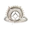 Image 1 : Genuine 14K White Gold 0.35CTW Diamond Semi Mount Ring - REF-75R8H
