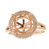 Image 1 : Genuine 14K Rose Gold 0.66CTW Diamond Semi Mount Ring - REF-96T4K