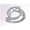 Image 1 : Genuine 14K White Gold 0.21CTW Diamond Semi Mount Ring - REF-39G3M