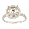 Image 1 : Genuine 14K White Gold 0.52CTW Diamond Semi Mount Ring - REF-85K9R