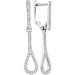 0.25CT Diamond Micro-Pave 10KT Earrings White Gold