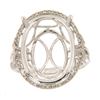 Image 1 : Genuine 14K White Gold 0.39CTW Diamond Semi Mount Ring - REF-83K2R