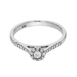 Genuine 14K White Gold 1.07CTW Diamond Semi Mount Ring - REF-37W4G
