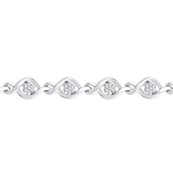 0.50CT Diamond Anniversary 10KT Bracelet White Gold