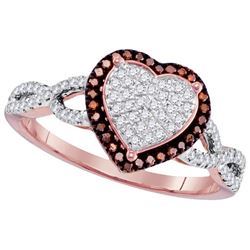 0.33CTW White and Champagne Diamond Micro-Pave 10KT Ring Rose Gold