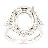 Image 1 : Genuine 14K White Gold 0.6CTW Diamond Semi Mount Ring - REF-92M2F