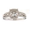 Image 1 : Genuine 14K White Gold 0.36CTW Diamond Semi Mount Ring - REF-65K6R