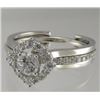 Image 1 : Genuine 14K White Gold 0.43CTW Diamond Semi Mount Ring - REF-74R4H