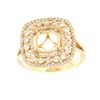 Image 1 : Genuine 14K Yellow Gold 0.9CTW Diamond Semi Mount Ring - REF-112N8A
