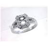 Image 1 : Genuine 14K White Gold 0.28CTW Diamond Semi Mount Ring - REF-43G7M