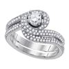 Image 1 : 1.0CT Diamond Bridal 14KT Ring White Gold