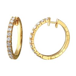 Genuine 1.33 TCW 14K Yellow Gold Ladies Earring - REF-144N7A