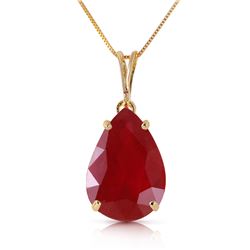 5 ctw Ruby Necklace Jewelry 14KT Yellow Gold