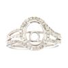 Image 1 : Genuine 14K White Gold 0.53CTW Diamond Semi Mount Ring - REF-76X8Y