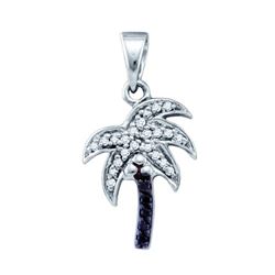 0.10CT Diamond Tree 10KT Pendant White Gold