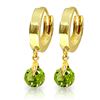 Image 1 : 2 ctw Peridot Earrings Jewelry 14KT Yellow Gold
