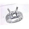 Image 1 : Genuine 14K White Gold 0.61CTW Diamond Semi Mount Ring - REF-84W2G
