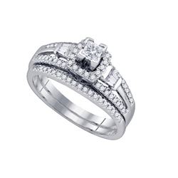 0.50CT Diamond Bridal 14KT Ring White Gold