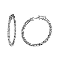 Genuine 1.49 TCW 14K White Gold Ladies Earring - REF-205K7R