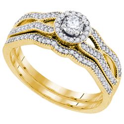 0.35CT Diamond Bridal 10KT Ring Yellow Gold
