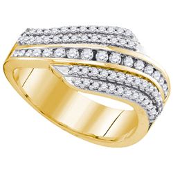 0.50CT Diamond Anniversary 10KT Ring Yellow Gold