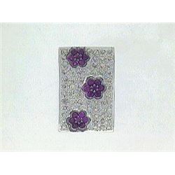 Genuine 14K White Gold 1.14CTW Diamond&Ruby Pendant - REF-74Z5T