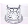 Image 1 : Genuine 18K White Gold 0.21CTW Diamond Semi Mount Ring - REF-79M9F