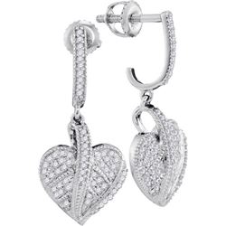 0.33CT Diamond Micro-Pave 10KT Earrings White Gold