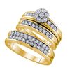 Image 1 : 0.12CT Diamond Fanuk 10KT Ring Yellow Gold