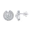 Image 1 : Genuine 0.74 TCW 14K White Gold Ladies Earring - REF-95G4M