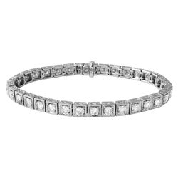 Genuine 5.76 TCW 14K White Gold Ladies Bracelet - REF-950G9M