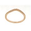 Image 1 : Genuine 14K Rose Gold 0.12CTW Diamond Band Ring - REF-27Y3Z