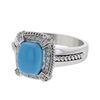 Image 1 : Genuine 14K WhiteGold 2.13CTW Turquoise Cocktail Ring - REF-52W2G