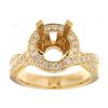 Image 1 : Genuine 14K Yellow Gold 1CTW Diamond Semi Mount Ring - REF-143F9N