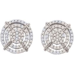 0.35CT Diamond Micro-Pave 10KT Earrings White Gold