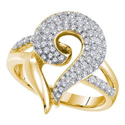 1CT Diamond Anniversary 14KT Ring Yellow Gold