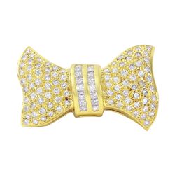 Genuine 18K Yellow Gold 3.6CTW Diamond Pendant - REF-403K3R