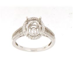 Genuine 14K White Gold 0.27CTW Diamond Semi Mount Ring - REF-47Z5T