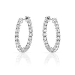 Genuine 0.95 TCW 14K White Gold Ladies Earring - REF-87A2X