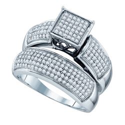 0.60CT Diamond Micro-Pave 10KT Ring White Gold