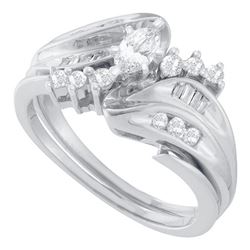0.50CT Diamond Bridal 14KT Ring White Gold