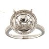 Image 1 : Genuine 14K White Gold 0.3CTW Diamond Semi Mount Ring - REF-70W8G