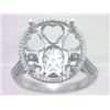 Image 1 : Genuine 14K White Gold 0.35CTW Diamond Semi Mount Ring - REF-54K7R