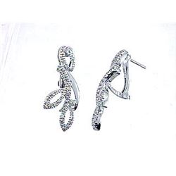 Genuine 14K White Gold 0.52CTW Diamond Earring - REF-77W2G