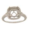 Image 1 : Genuine 14K White Gold 0.49CTW Diamond Semi Mount Ring - REF-69W6G
