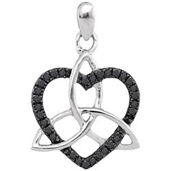 0.10CTW Black Diamond Anniversary 10KT Pendant White Gold