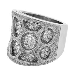 Genuine 14K White Gold 3.29CTW Diamond Rings - REF-292W4G